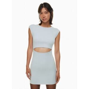 Aritzia Wilfred Cutout Knit Mini Light Blue Dress Size Medium